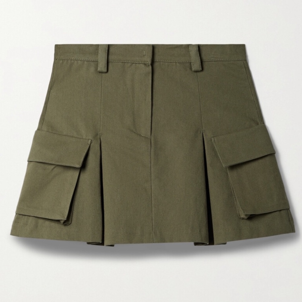 The Frankie Shop Khaki Zip Skirt